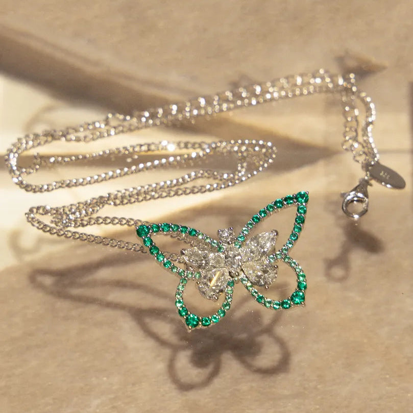 Green Butterfly Necklace