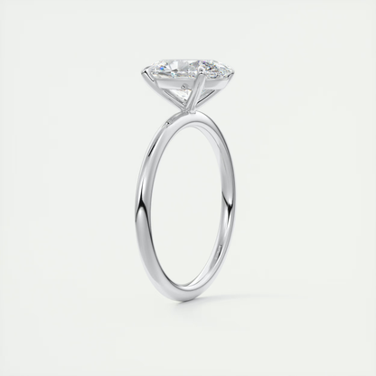 1ct Oval Solitaire Lab Grown Diamond Engagement Ring in 14K Gold