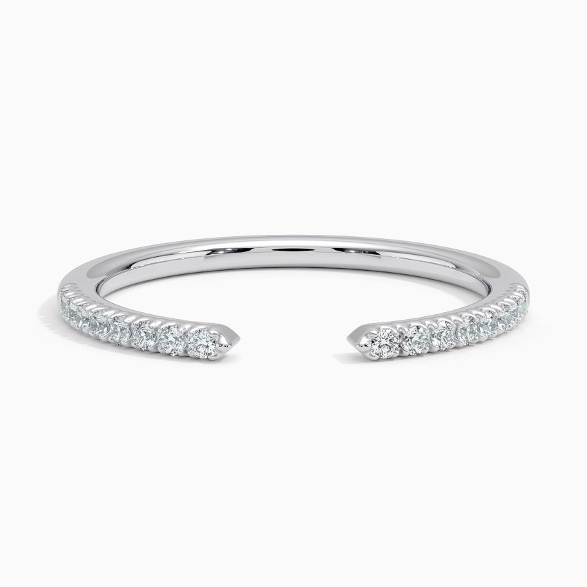 0.22ctw Slim Lab Grown Diamond Open Wedding Ring in 14k Gold