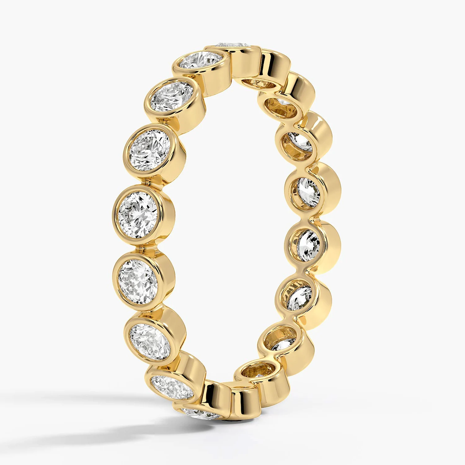 1ctw Bubble Lab Grown Diamond Eternity Ring in 14K Yellow Gold