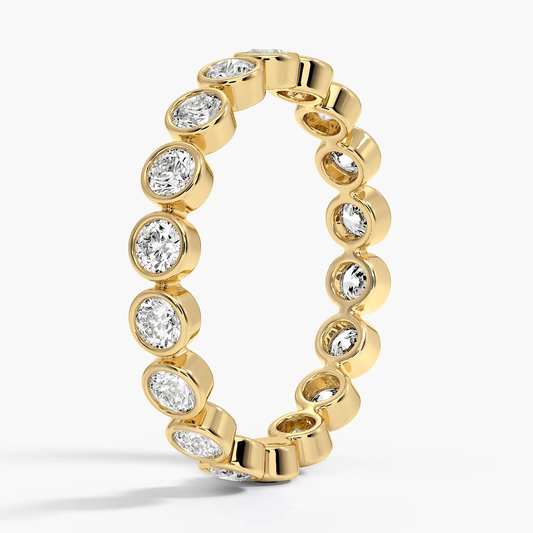 1ctw Bubble Lab Grown Diamond Eternity Ring in 14K Yellow Gold