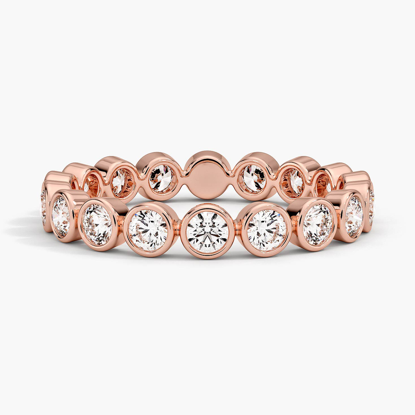 1ctw Bubble Lab Grown Diamond Eternity Ring in 14K Rose Gold