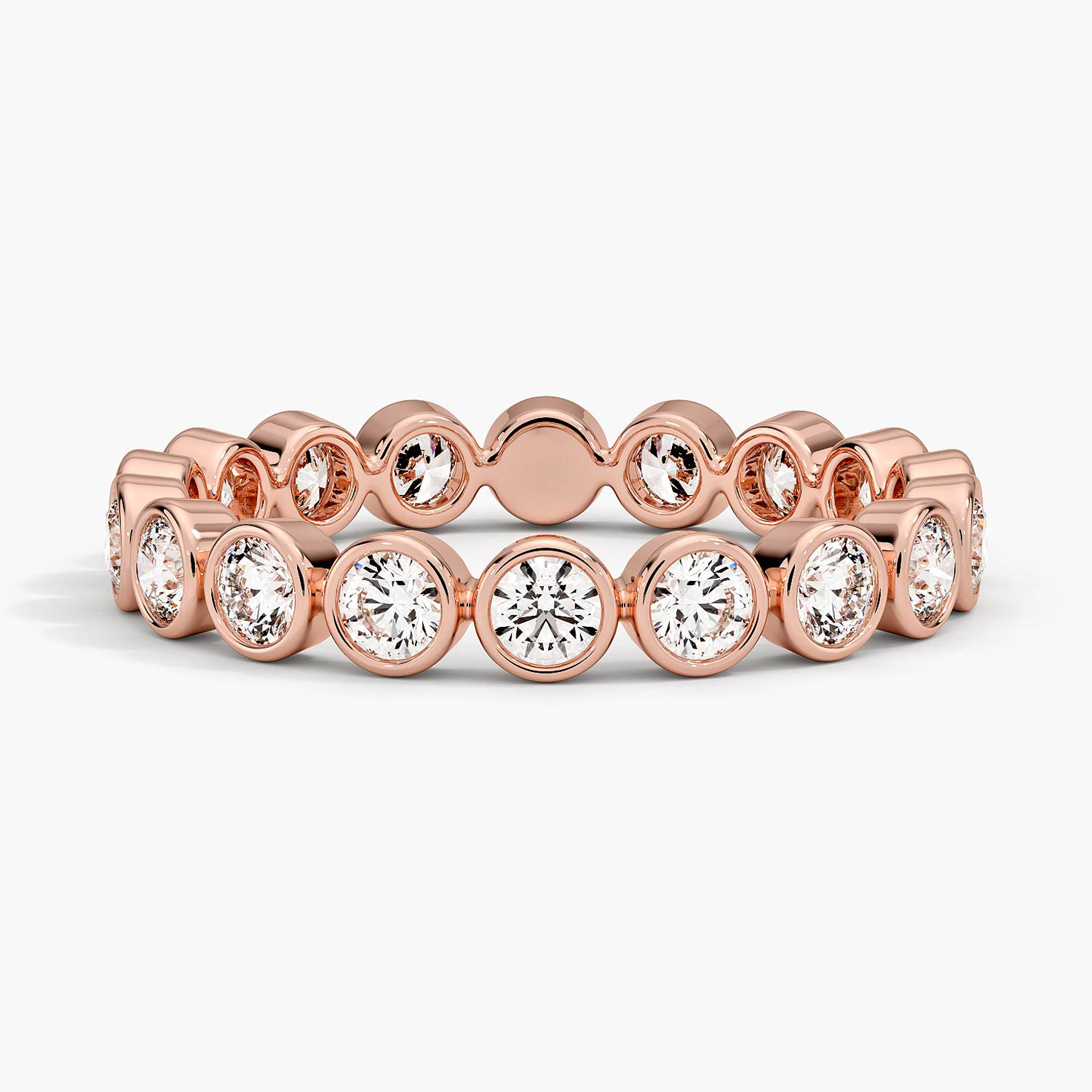 1ctw Bubble Lab Grown Diamond Eternity Ring in 14K Rose Gold