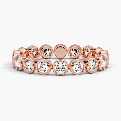 1ctw Bubble Lab Grown Diamond Eternity Ring in 14K Rose Gold