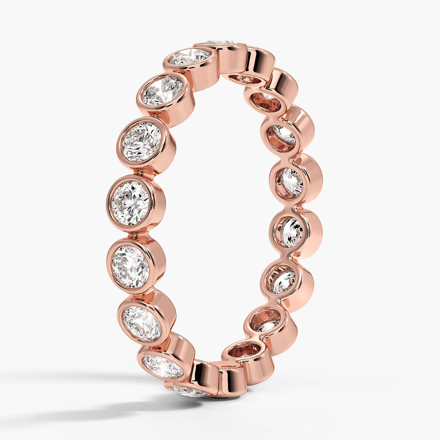 1ctw Bubble Lab Grown Diamond Eternity Ring in 14K Rose Gold