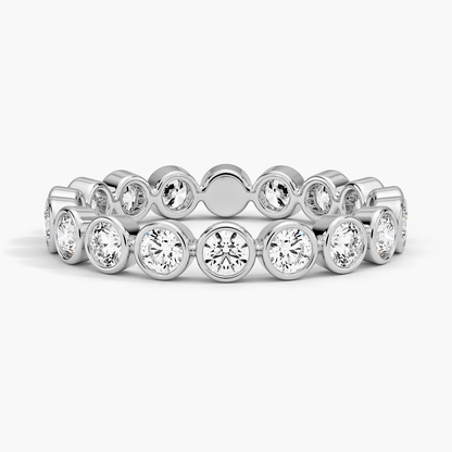 1ctw Bubble Lab Grown Diamond Eternity Ring in 14K White Gold