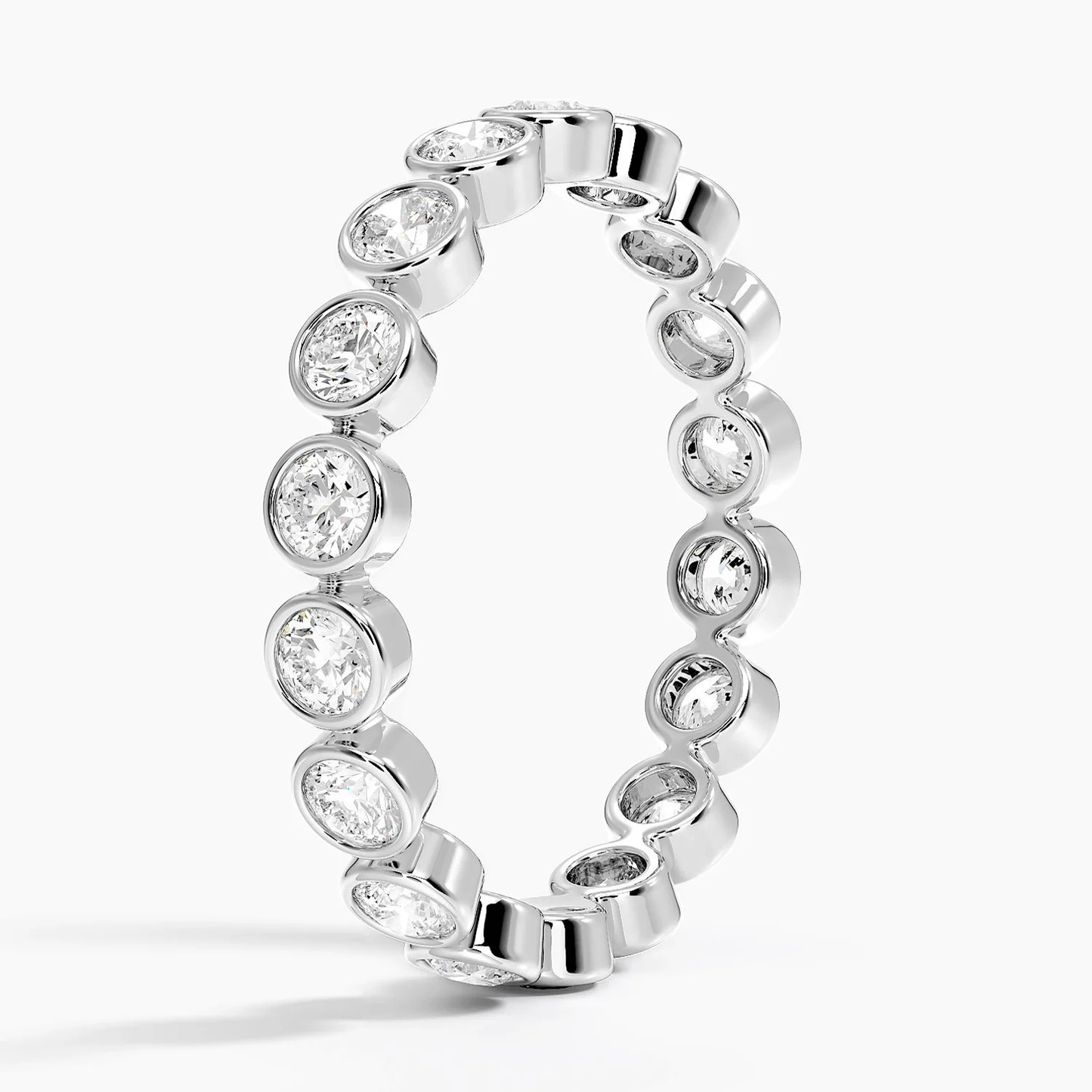 1ctw Bubble Lab Grown Diamond Eternity Ring in 14K White Gold