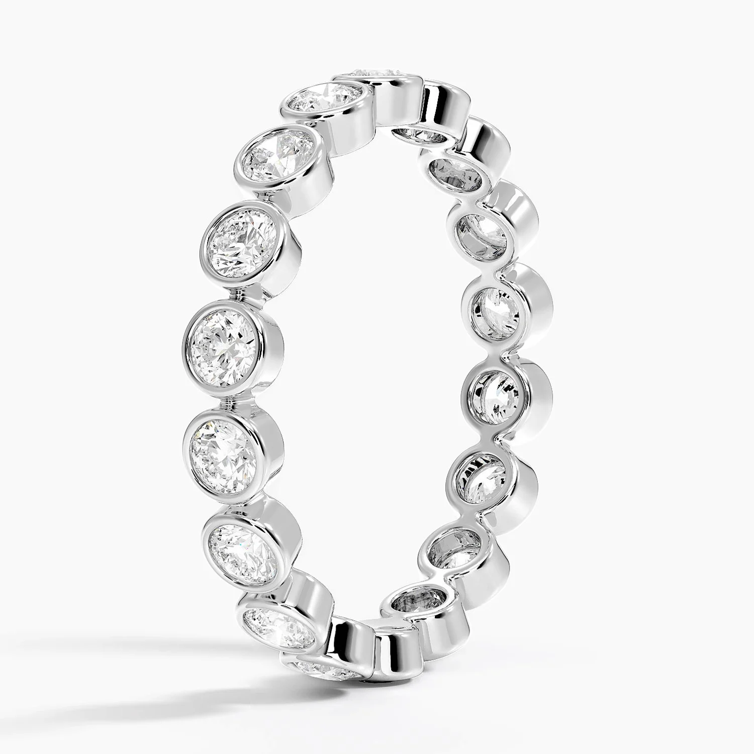 1ctw Bubble Lab Grown Diamond Eternity Ring in 14K White Gold