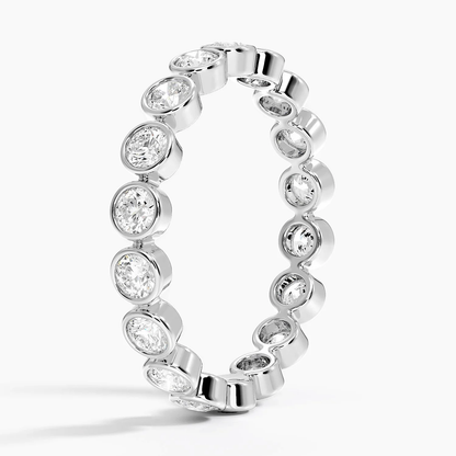 1ctw Bubble Lab Grown Diamond Eternity Ring in 14K White Gold
