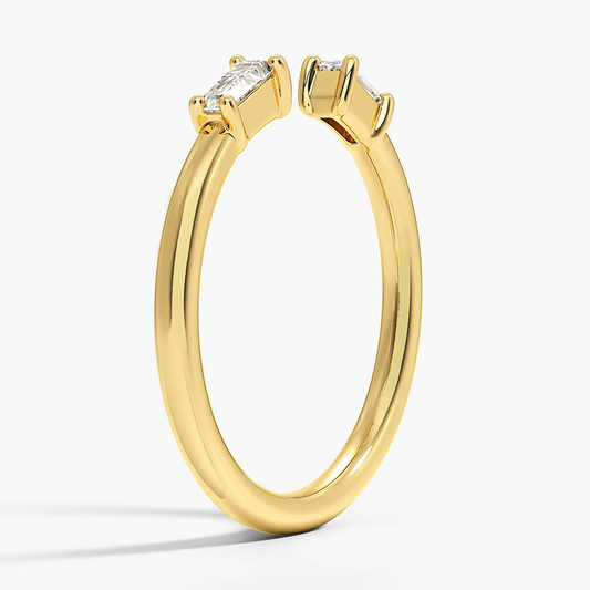 0.18ctw Baguette Lab Grown Diamond Open Ring in 14k Gold