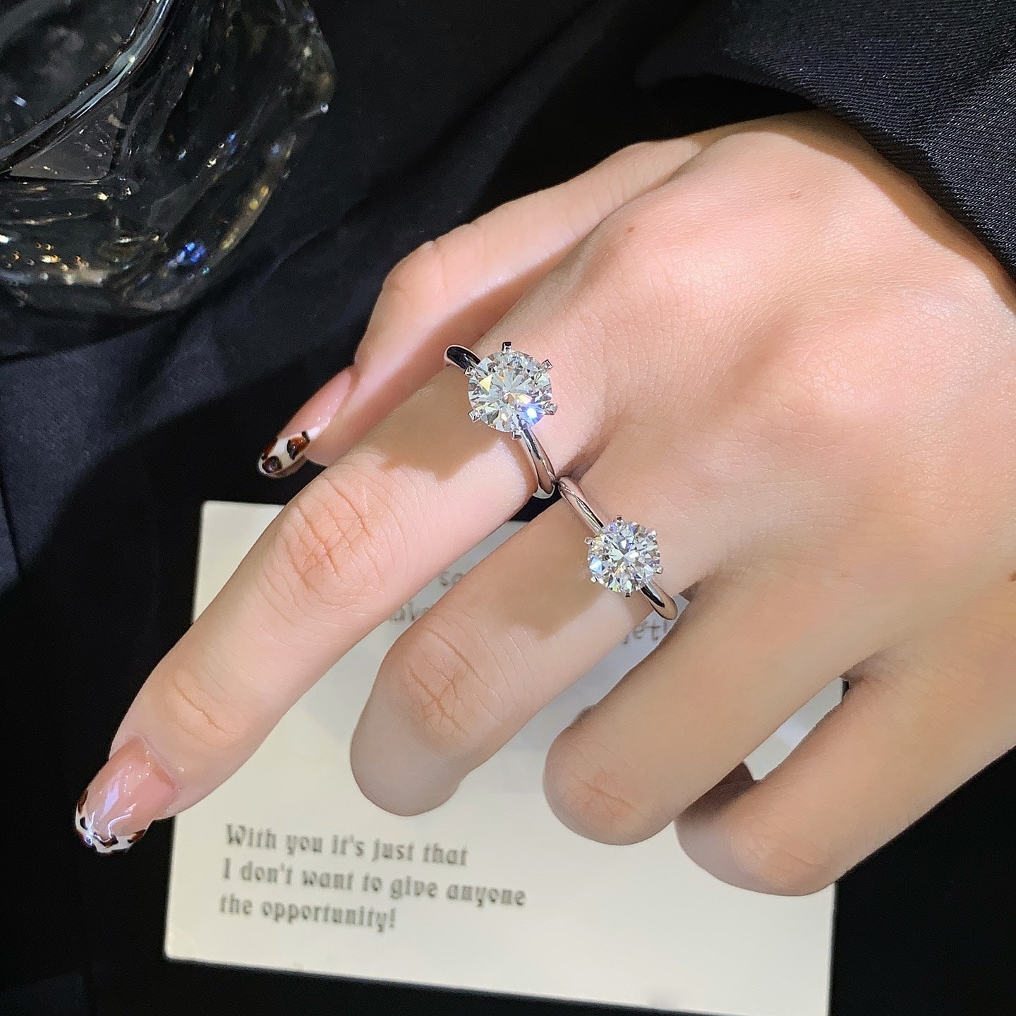 1ct 6 prongs Round Solitaire Lab Grown Diamond Engagement Ring in Platinum