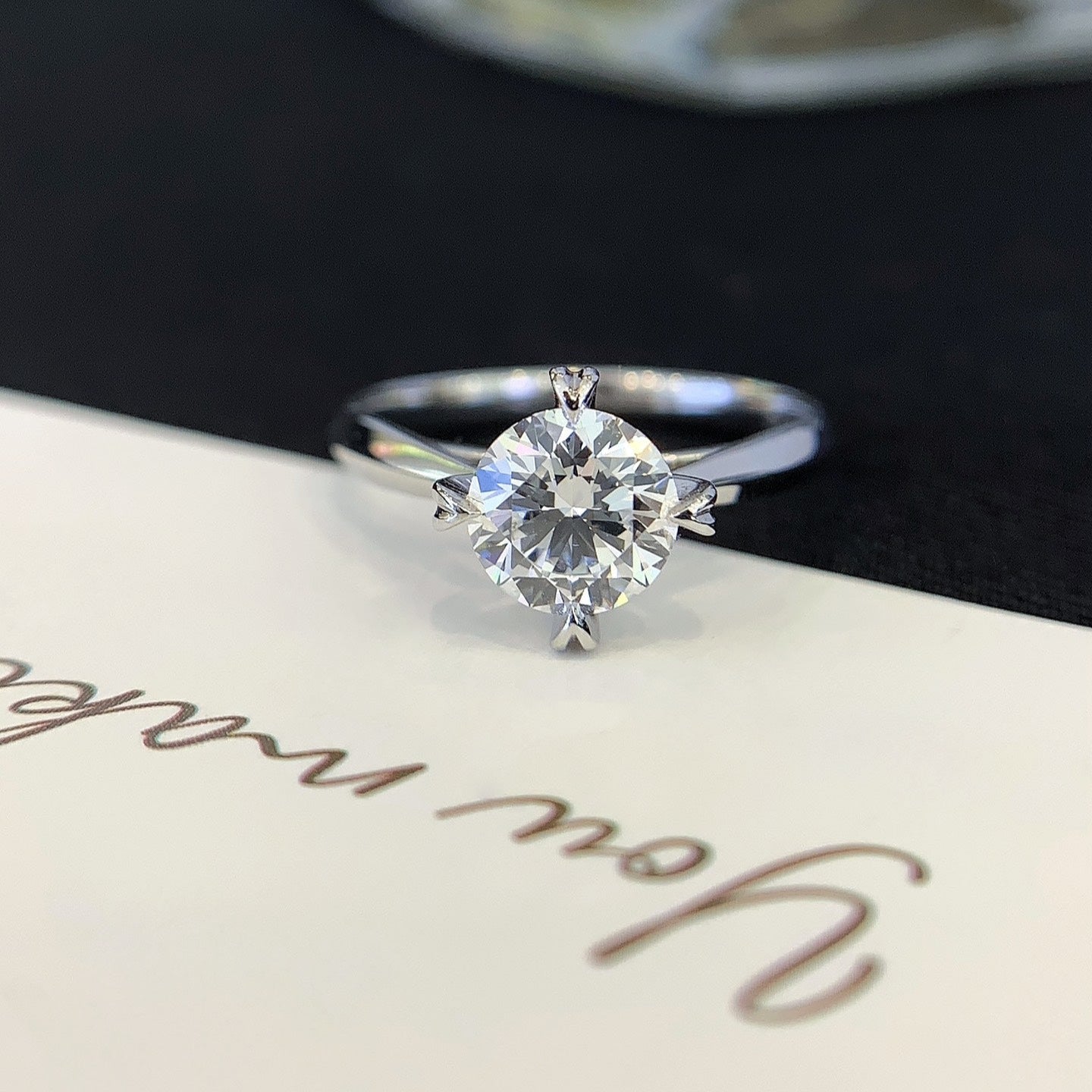 1ct Round 4 Prong Solitaire Lab Grown Diamond Engagement Ring in 14K White Gold