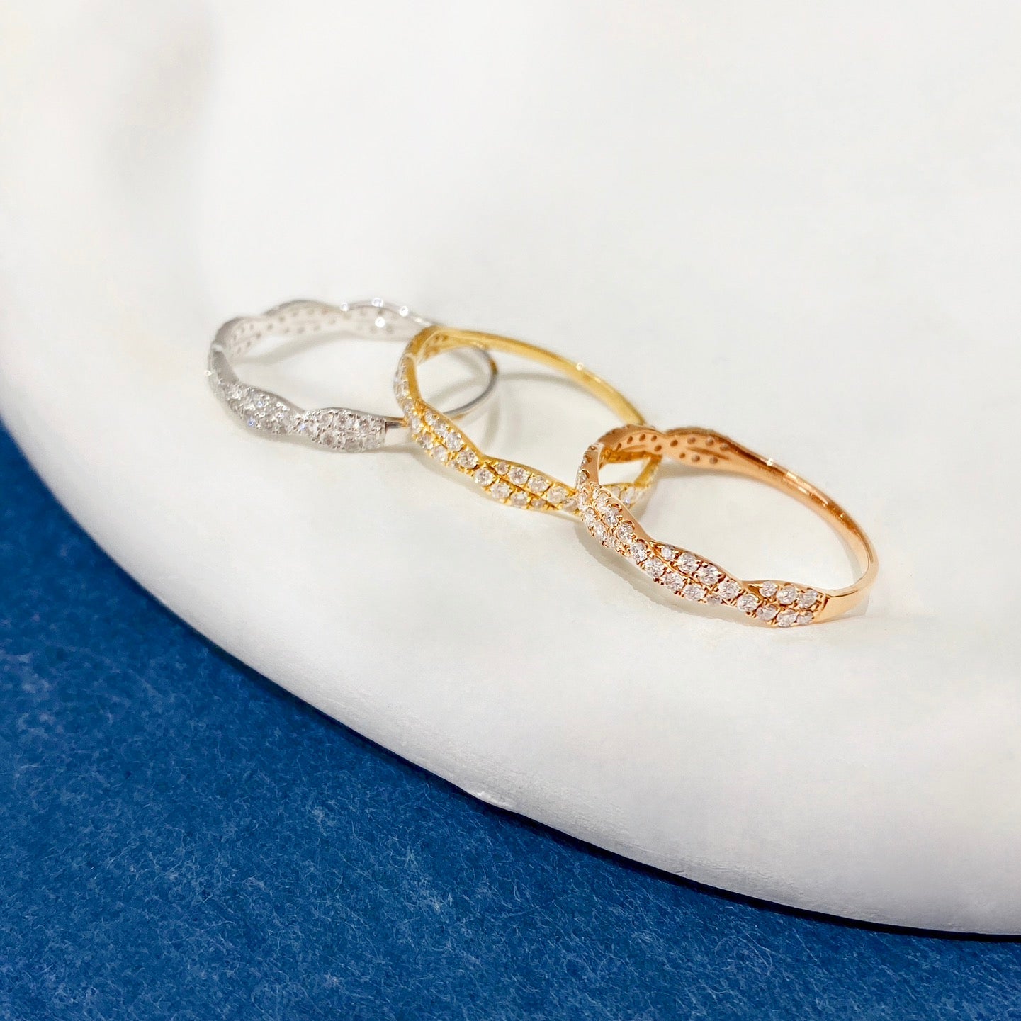 0.3 ctw Twisted Vine Lab Grown Diamond Wedding Ring in 14K Gold