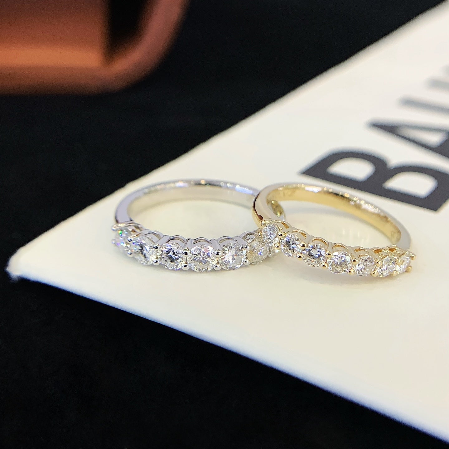 1.543ctw Round Cut Lab Grown Diamond 4prongs Half Eternity Ring in 14k White Gold