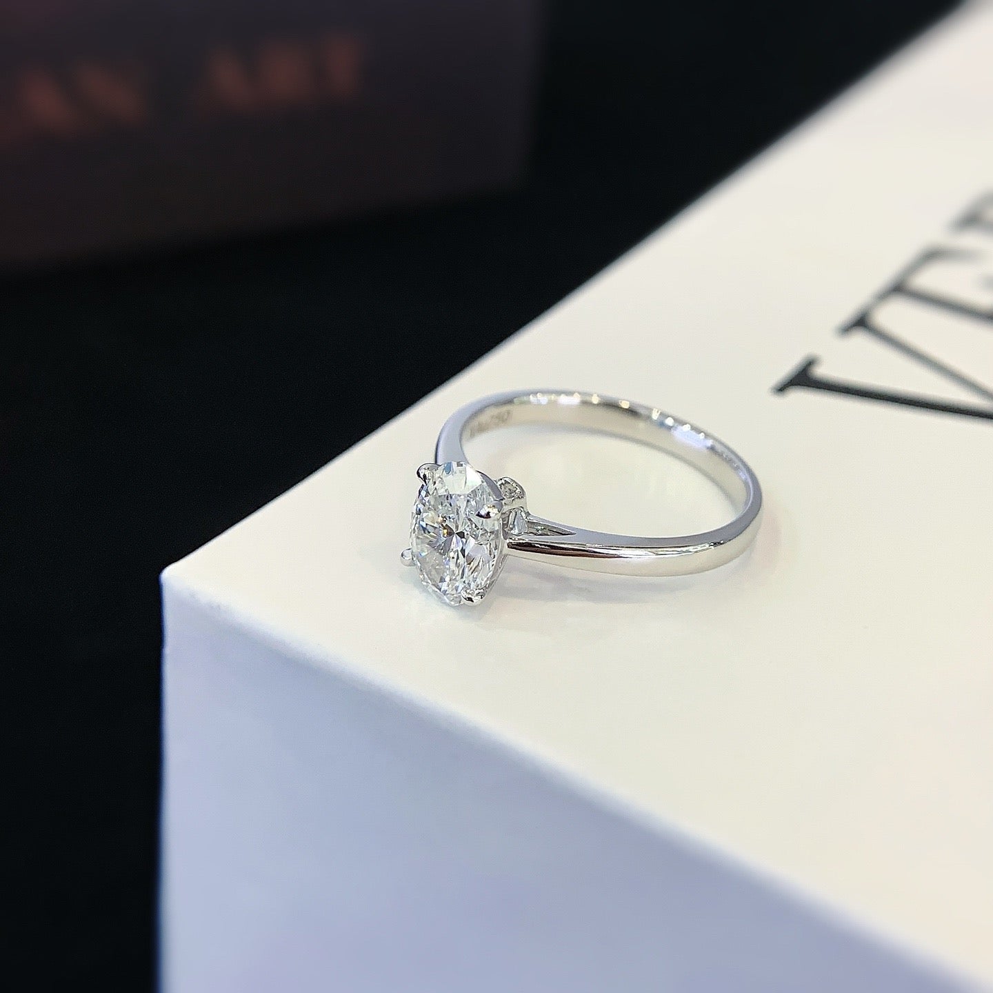 2 ct The Petite 4-Prong Solitaire Oval Lab Grown Diamond Engagement Ring in 14K Yellow Gold