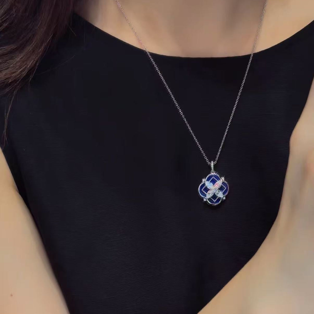 Lapis Lazuli Clover Necklace