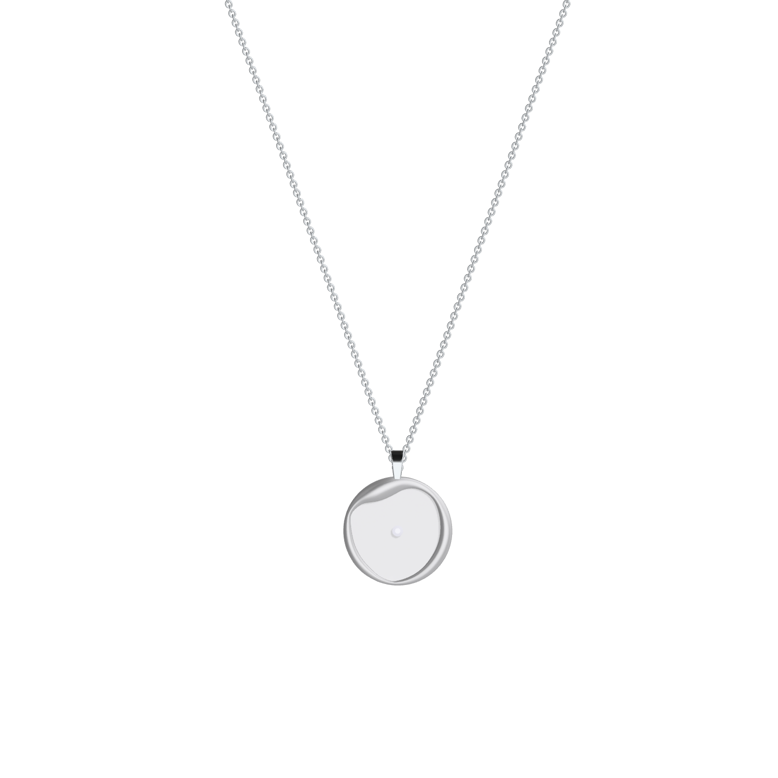 Personalized Circle Signet Necklace