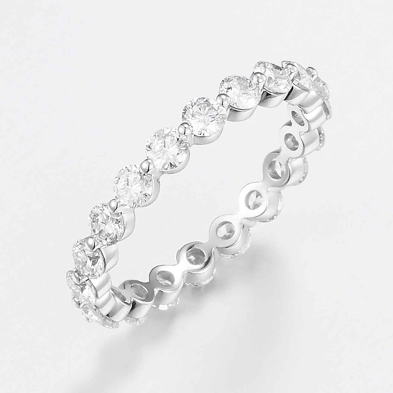 1 2/5 ct.tw Shared Prong Round Lab Grown Diamond Eternity Ring