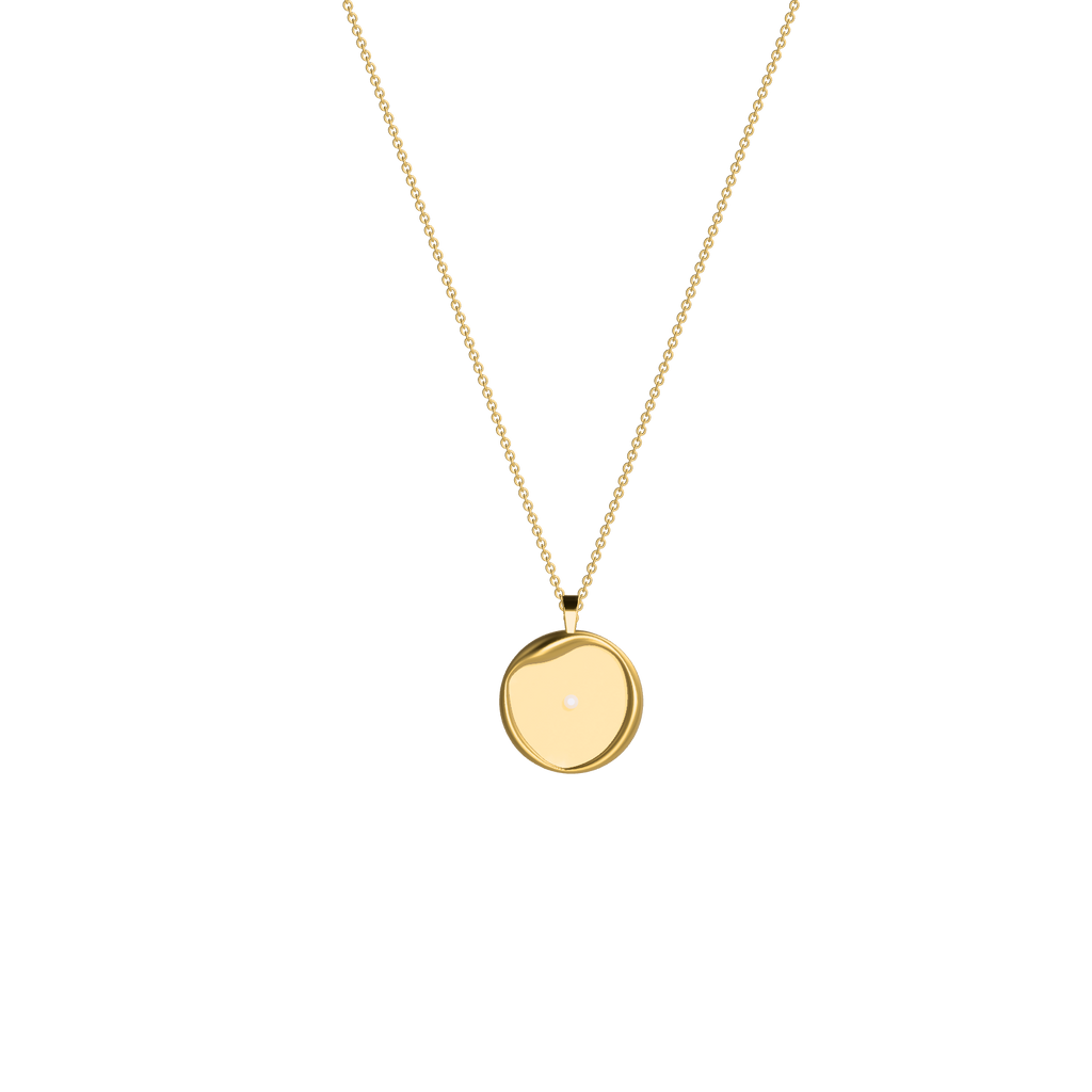 Personalized Circle Signet Necklace