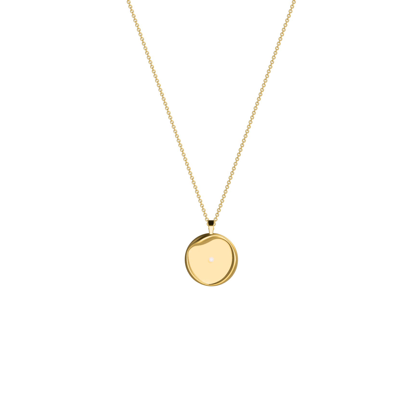 Personalized Circle Signet Necklace