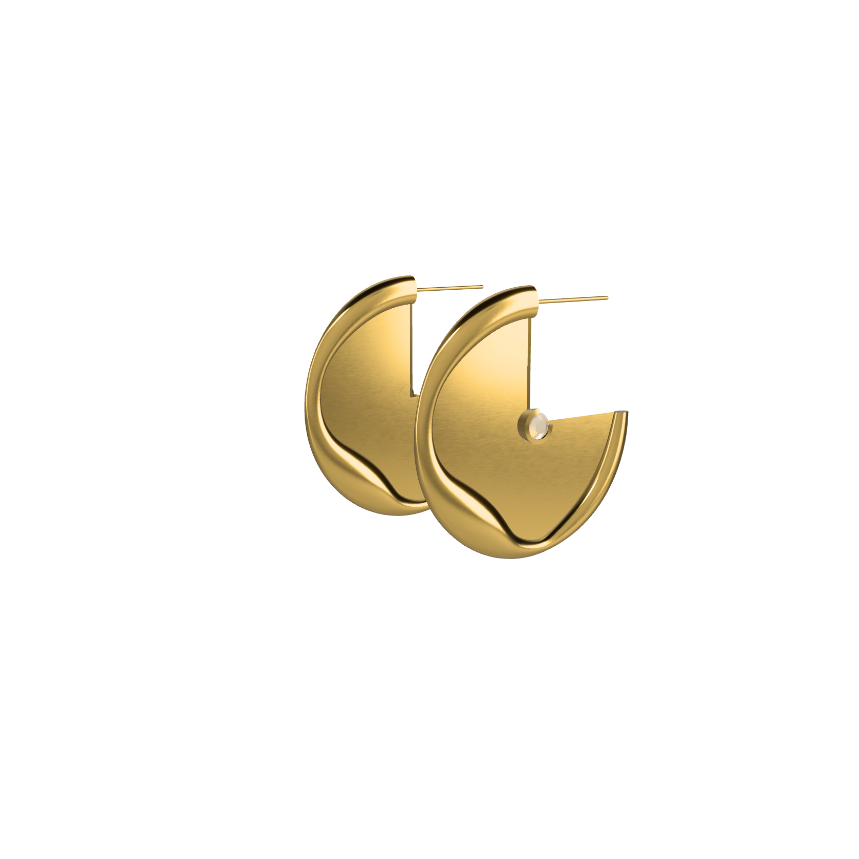 Large Circle Signet Earstuds