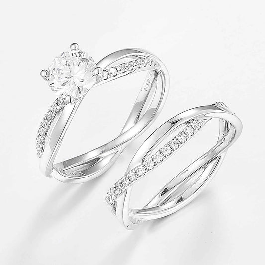 Petite Twist Diamond Ring Set