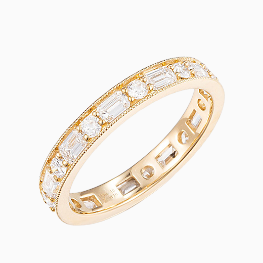 Baguette & Round Lab Grown Diamond Ring