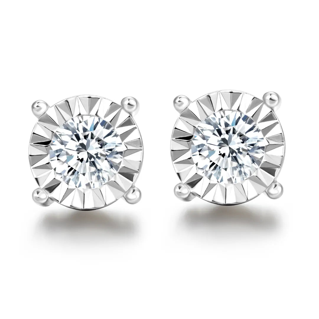 Carved Flower-Shaped Earrings