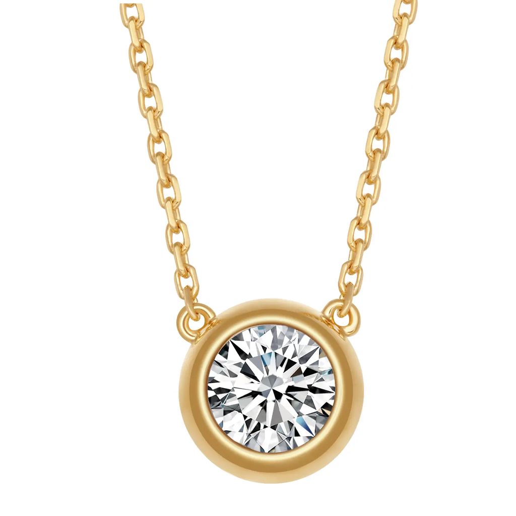 Bezel Lab Grown Diamond Necklace