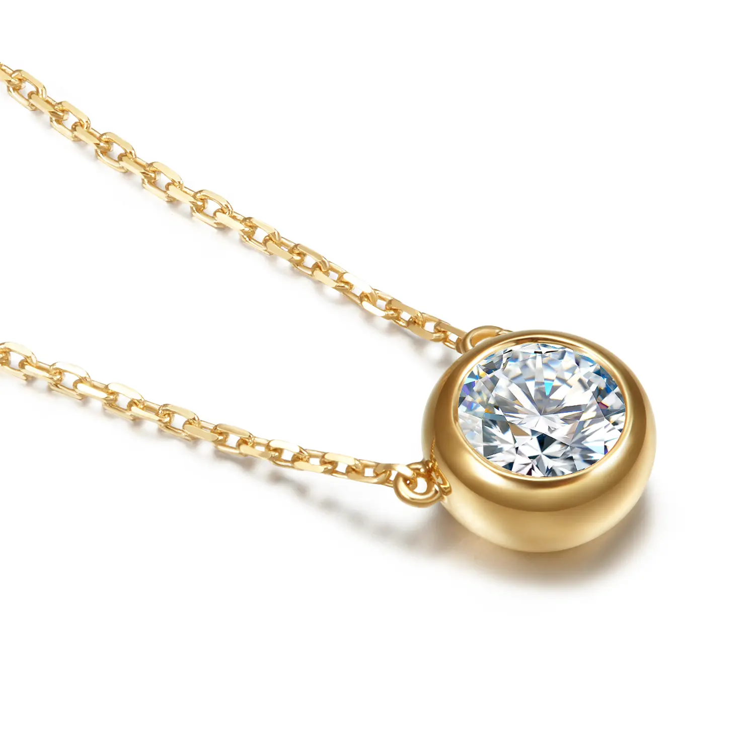 Bezel Lab Grown Diamond Necklace