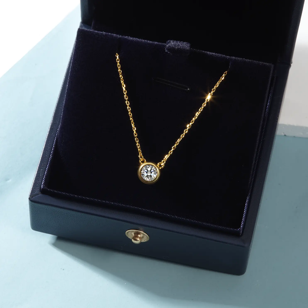 Bezel Lab Grown Diamond Necklace