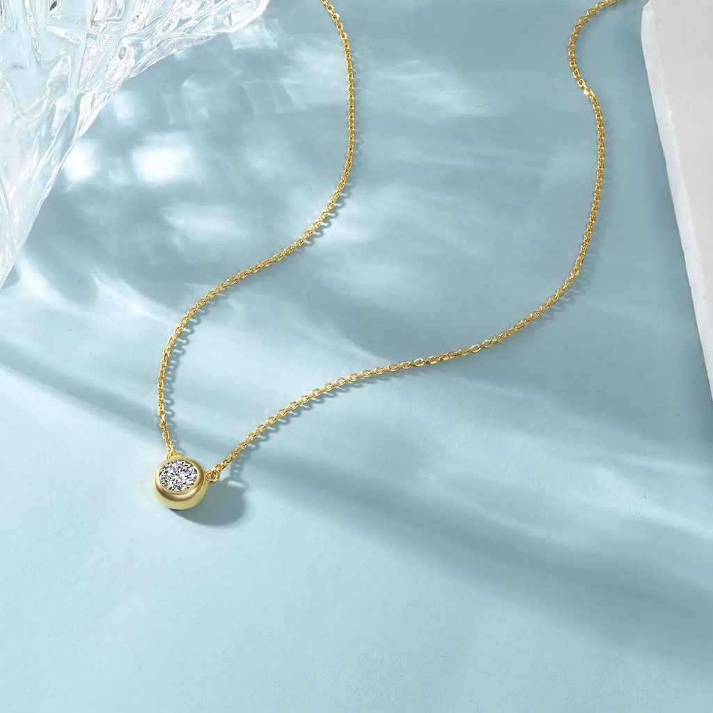 Bezel Lab Grown Diamond Necklace