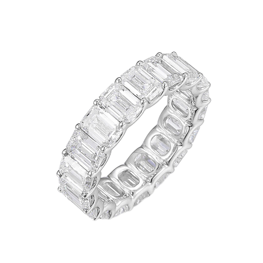 Emerald Lab Grown Diamond Eternity Band