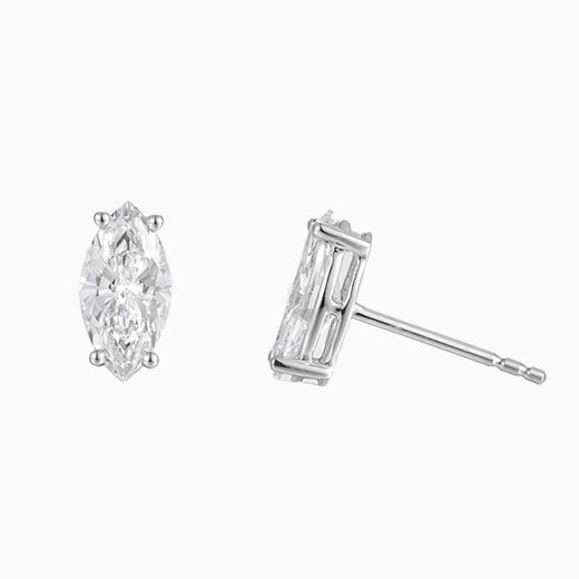 1 ctw Marquise Lab Grown Diamond Earstuds (Pair) in 14k White Gold