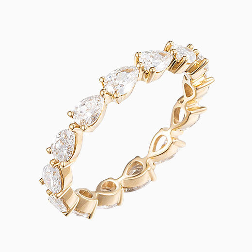 Pear Lab Grown Diamond Eternity Ring