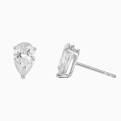 1 ctw Pear Lab Grown Diamonds Earstuds (Pair) in 14k White Gold