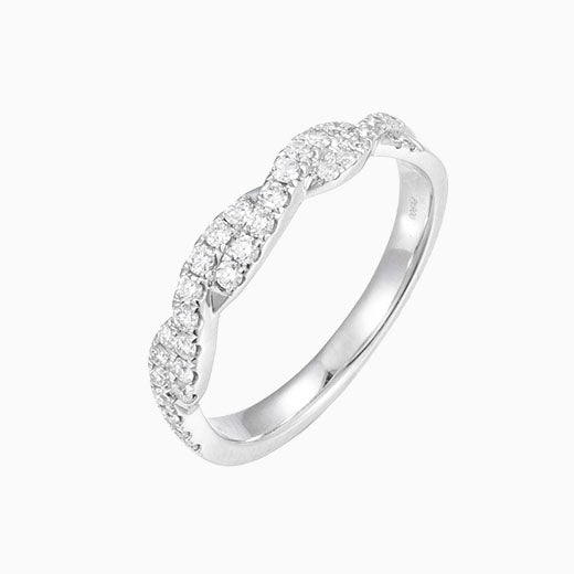 Twisted Vine Diamond Wedding Ring
