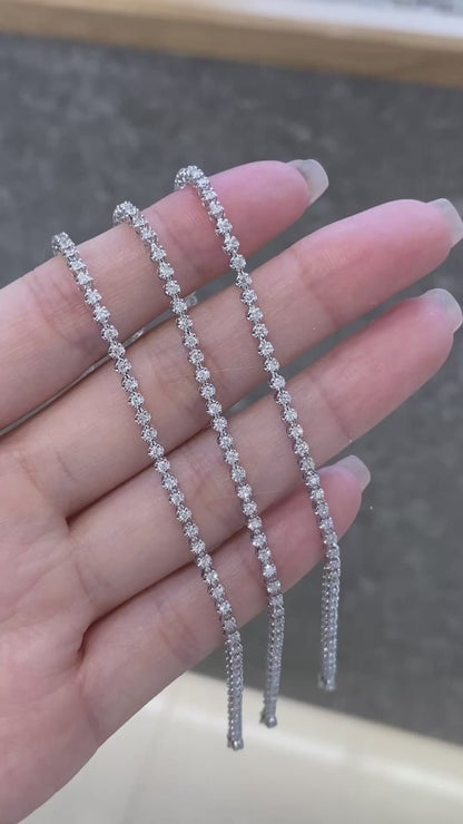 1.00ct Round Lab Grown Diamond Tennis Bracelet in 14k White Gold