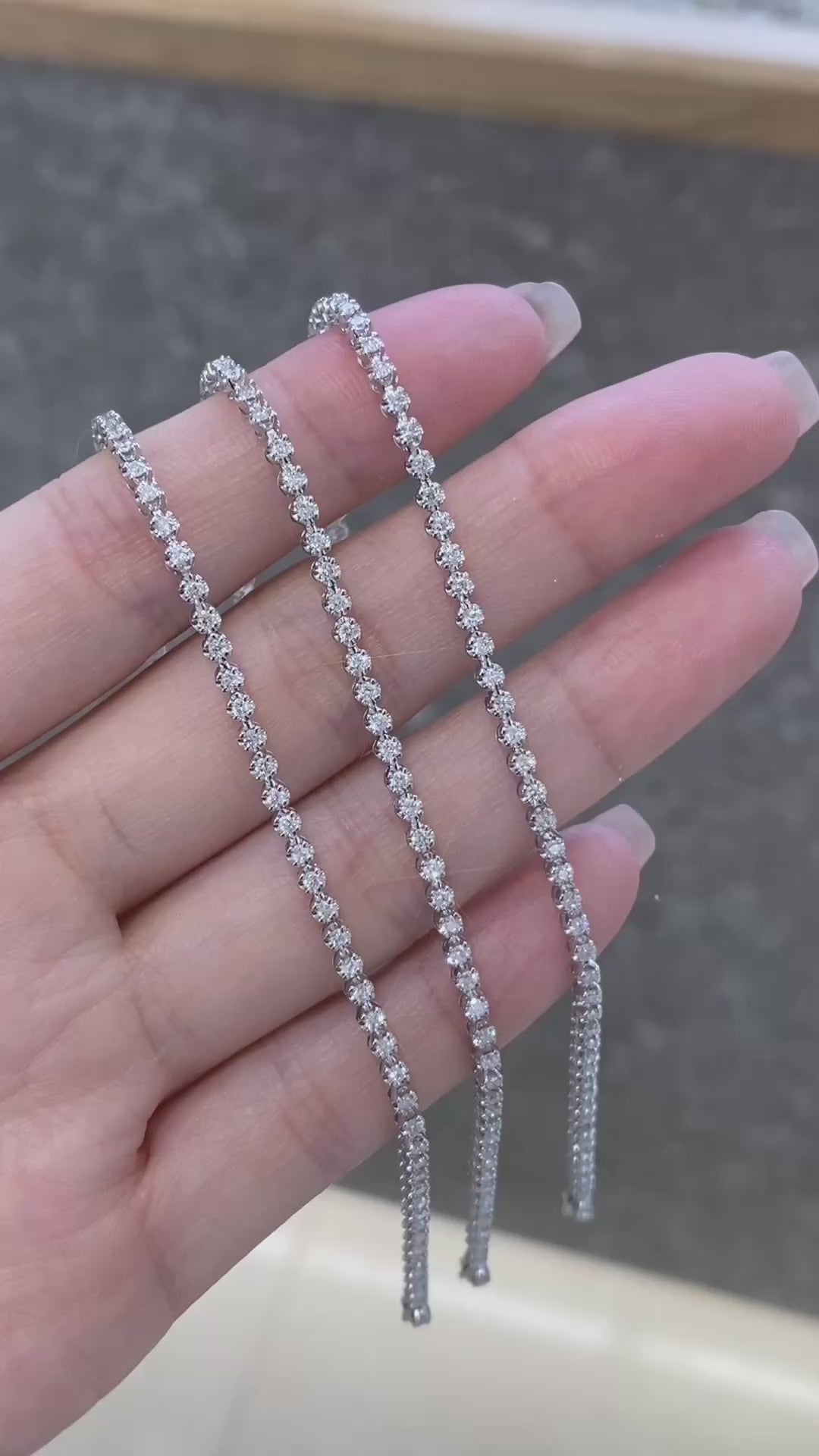 1.00ct Round Lab Grown Diamond Tennis Bracelet in 14k White Gold
