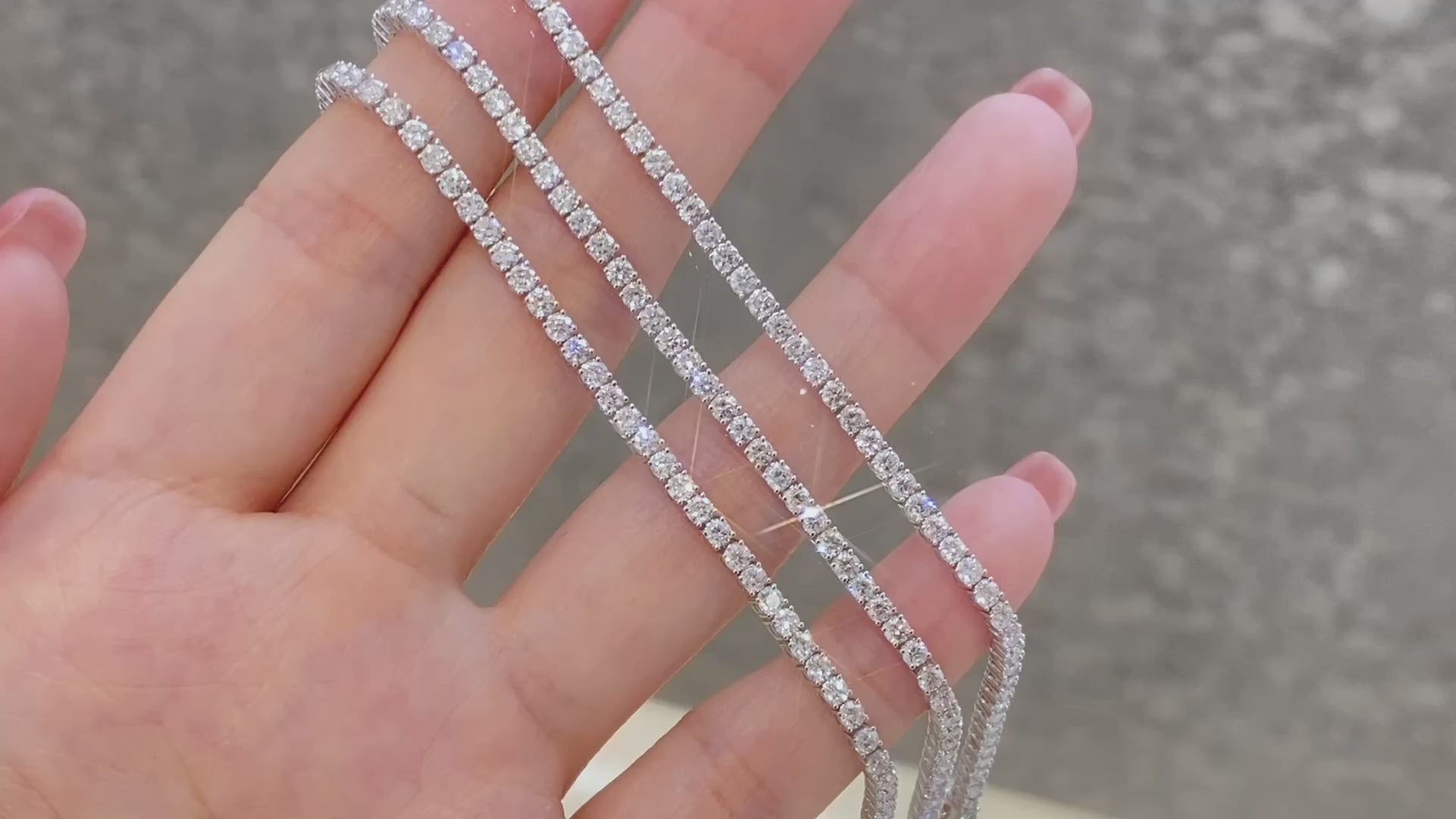 3ct Round Lab Grown Diamond Tennis Bracelet