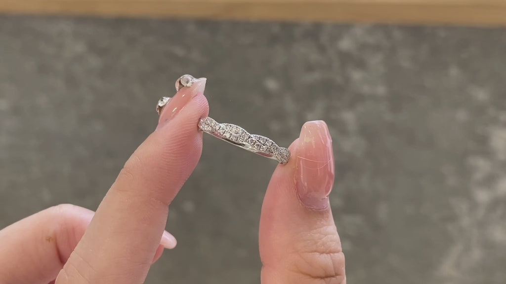 0.3 ctw Twisted Vine Lab Grown Diamond Wedding Ring in 14K Gold