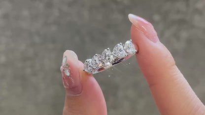 1 1/2 ctw Heart Lab Grown Diamond Eternity Band in 14k White Gold