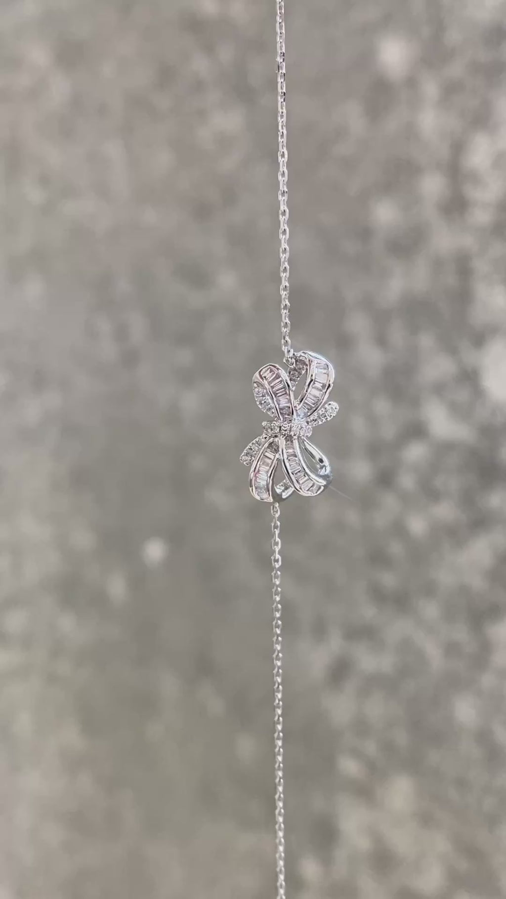 Ribbon Lab Grown Diamond Bracelet in 14k White Gold
